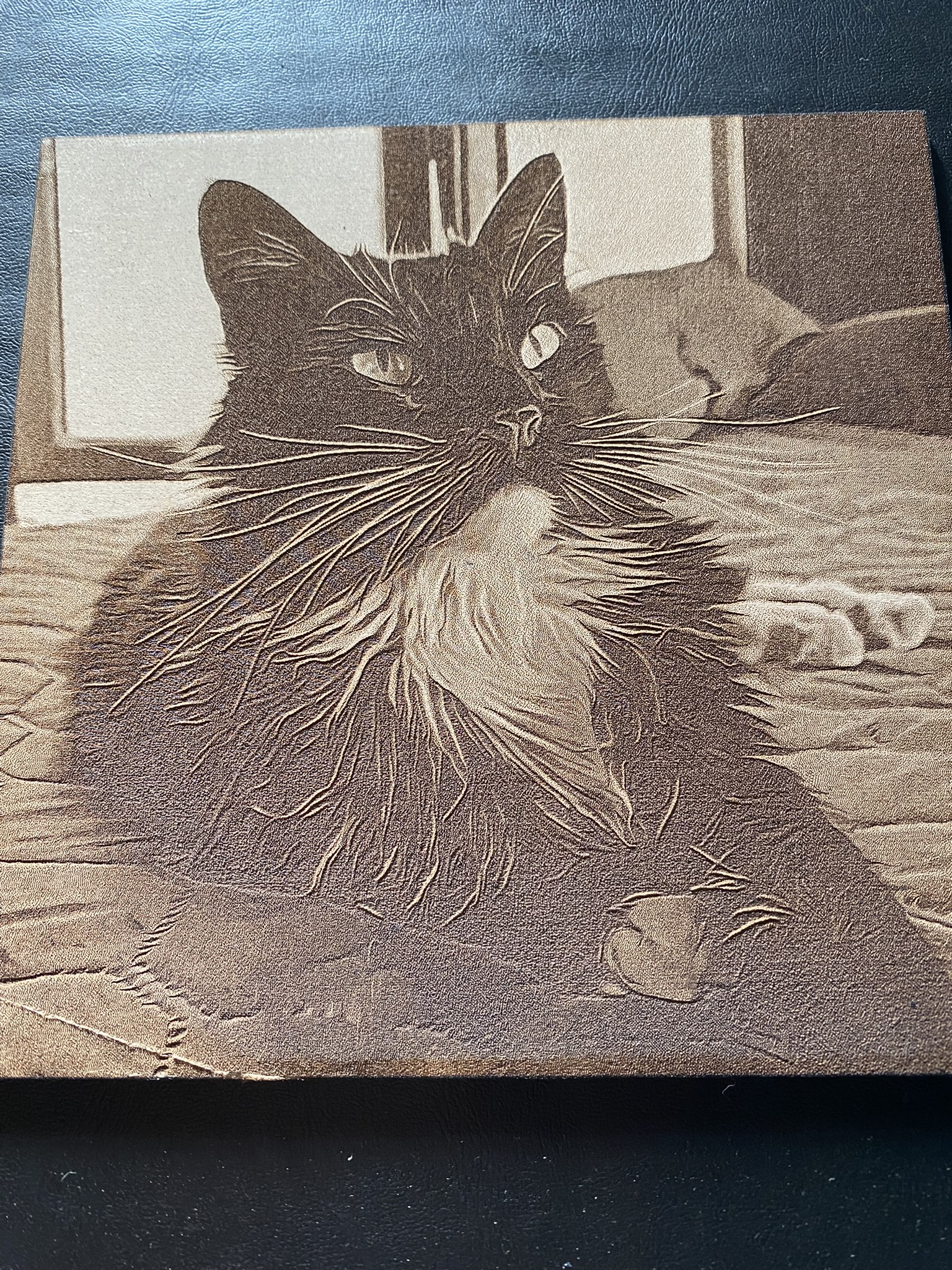 Cuadro 15x15cm personalizado grabado con láser en MDF